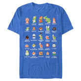 Nintendo Mens Pixel Cast T-Shirt, Roy Htr, X-Large US